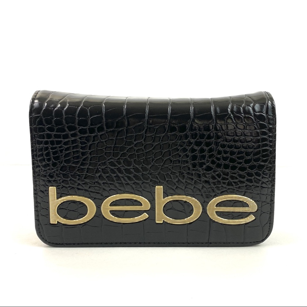 Bebe Leona Croco Crossbody Handbag